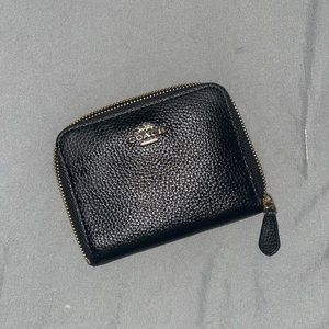 Black Zip Coach Wallet